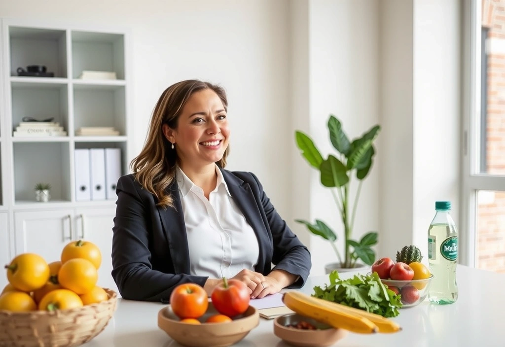 Professionelles Portrait der Ernährungsexpertin im hellen Büro